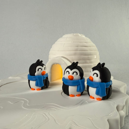 Pinguin mit Schal - Schlüsselanhänger