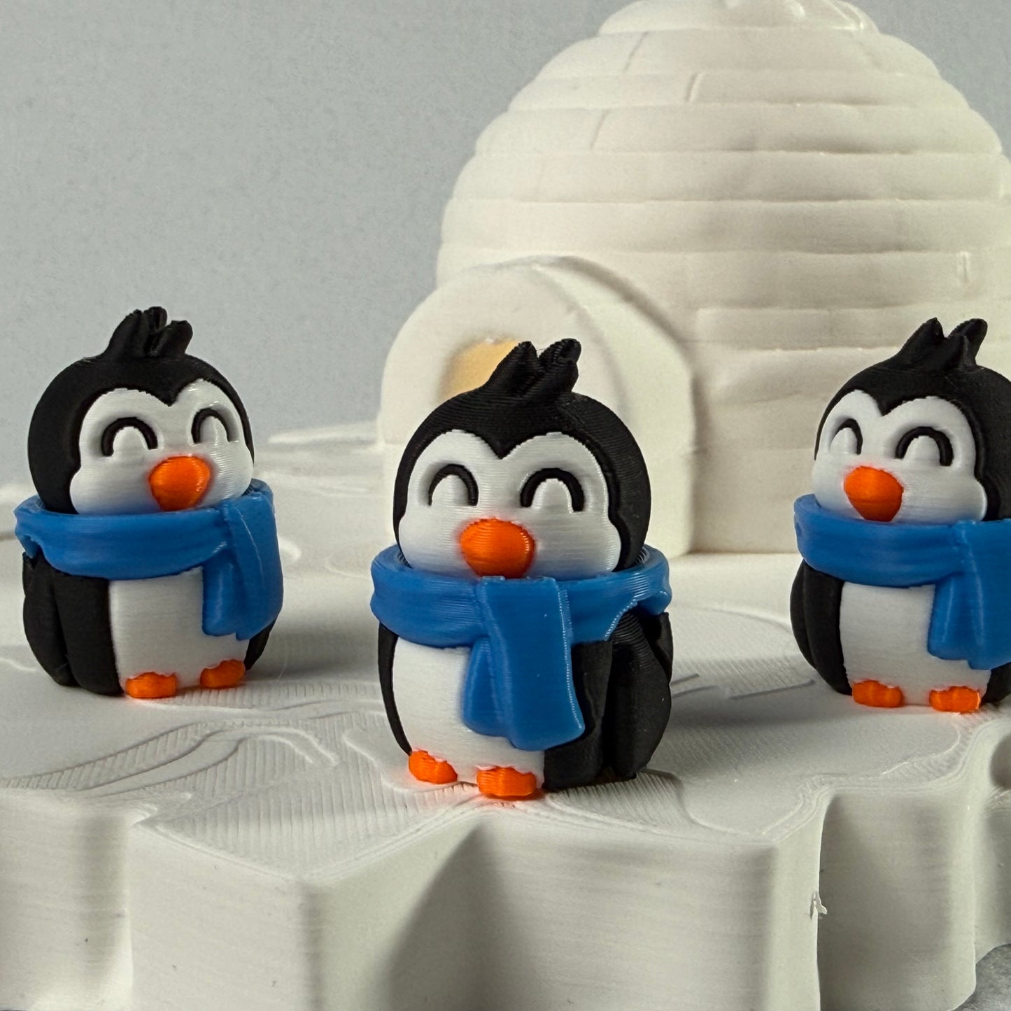 Pinguin mit Schal - Schlüsselanhänger